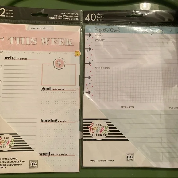 SOLD The Happy Planner Pink and White Weekly Organizer Set - Picture 1 of 2
